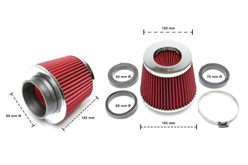 Filtro De Aire Deportivo Ta Technix Rojo Ø90mm 1