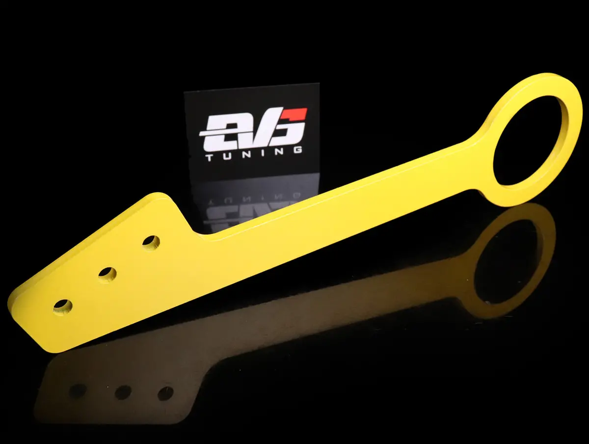 Evs Tuning Yellow Front Tow Hook - 00-09 S2000 W/Voltex Bumper 1