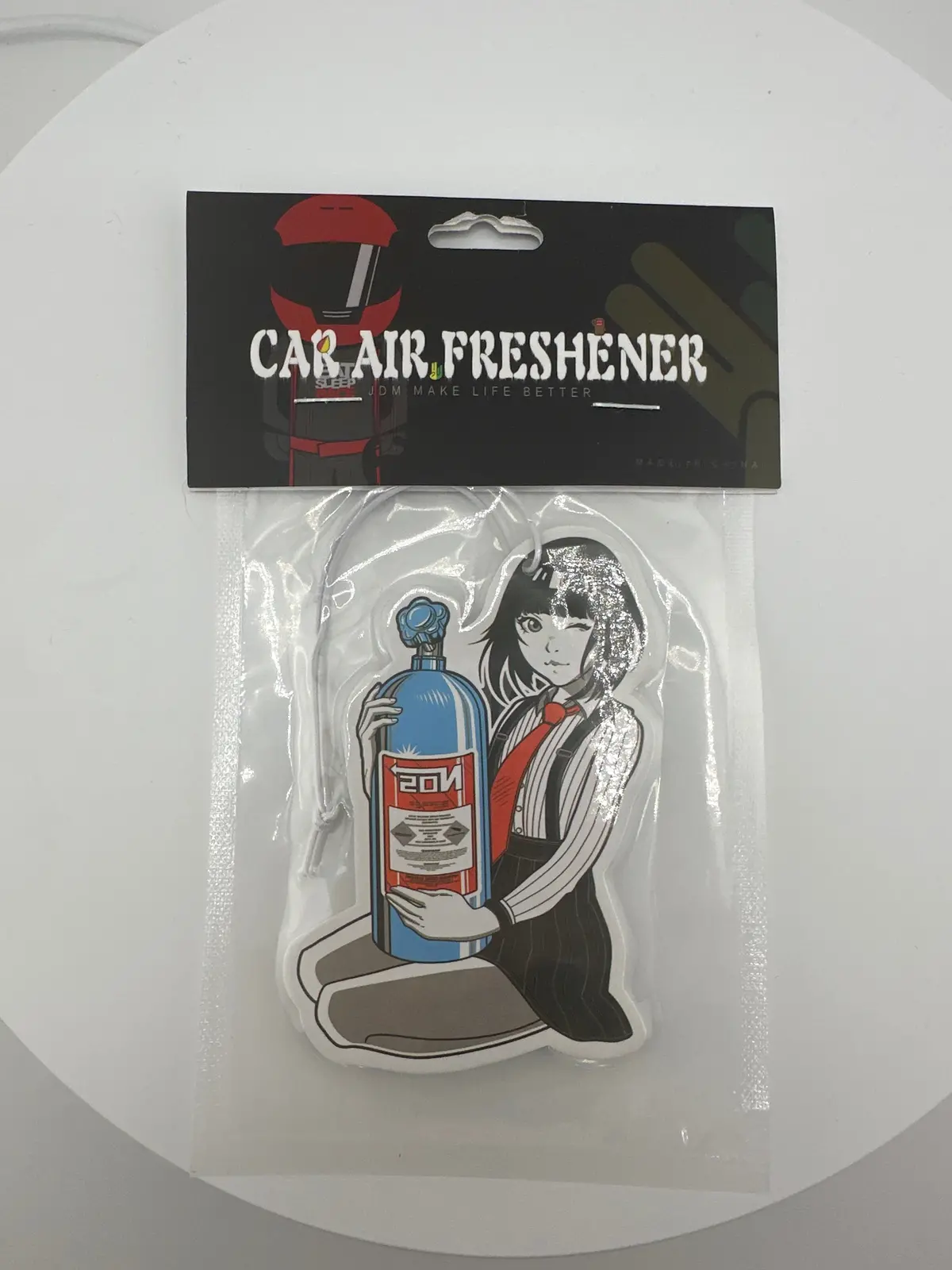 Anime Waifu Holding Nos Car Tank Air Freshener 1
