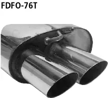 Silenciador Trasero Con Doble Salida De Escape 2 X Ø 76 Mm Ford Focus - Bastuck 1
