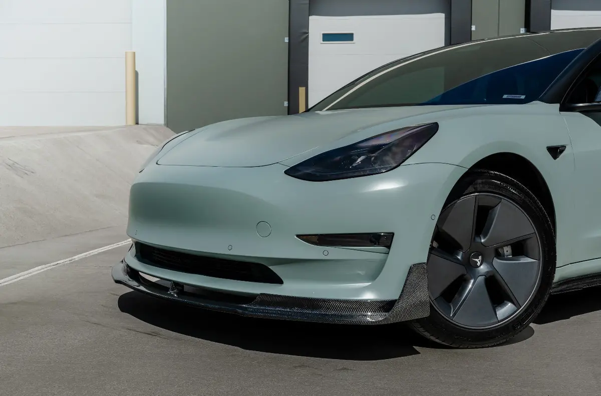 Tesla Model 3 Carbon Fiber Front Lip 1