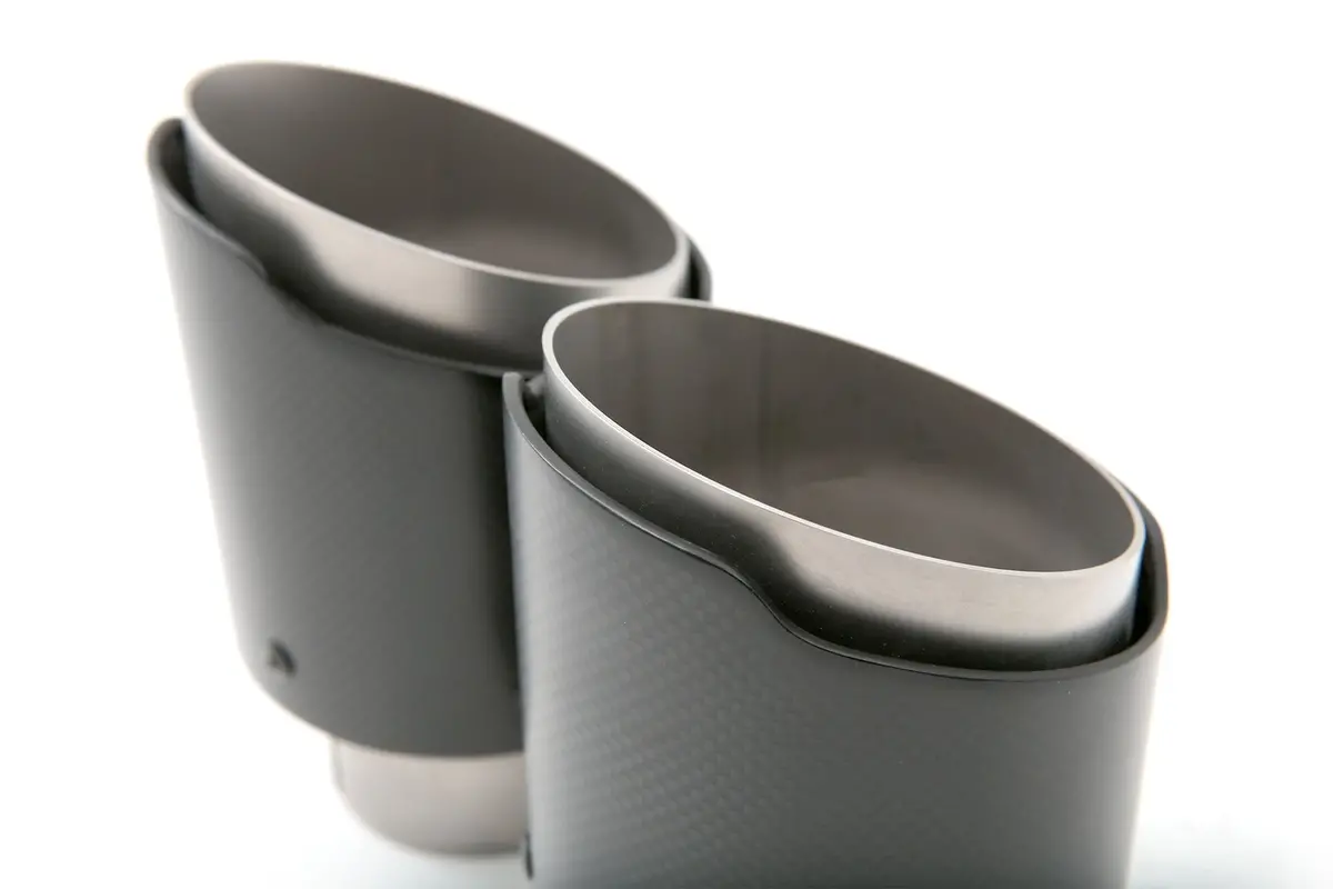 Cp-E Carbon Fiber Cut Edge Exhaust Tips For 2016+ Ford Focus Rs 1