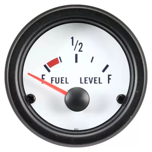 Manómetro Nivel De Gasolina 52Mm – Serie Clásica Blanca (Auto Style) 1