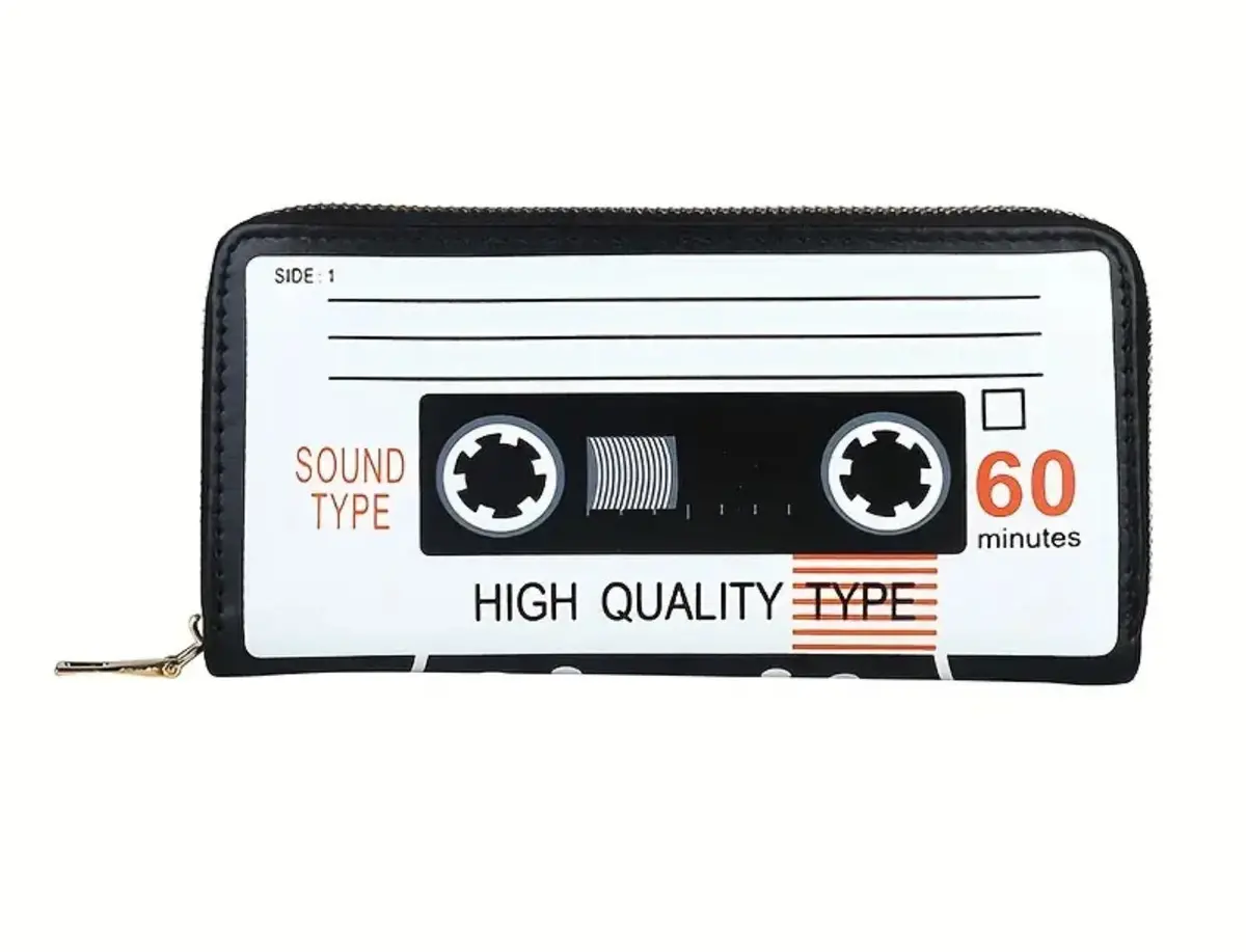 Retro Cassette Zipper Wallet 1