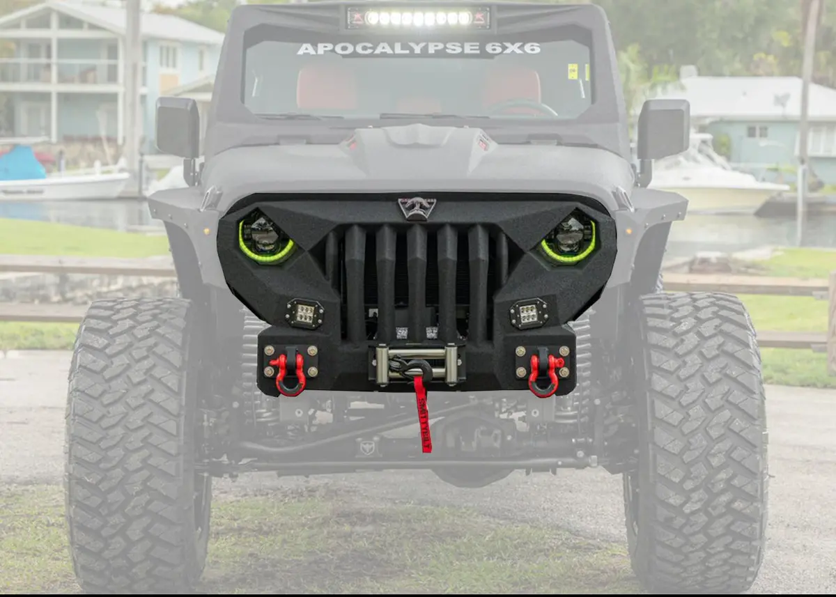 Jeep Gladiator Front Grille Bumper 2020-2026 Black Kevlar Finish 1