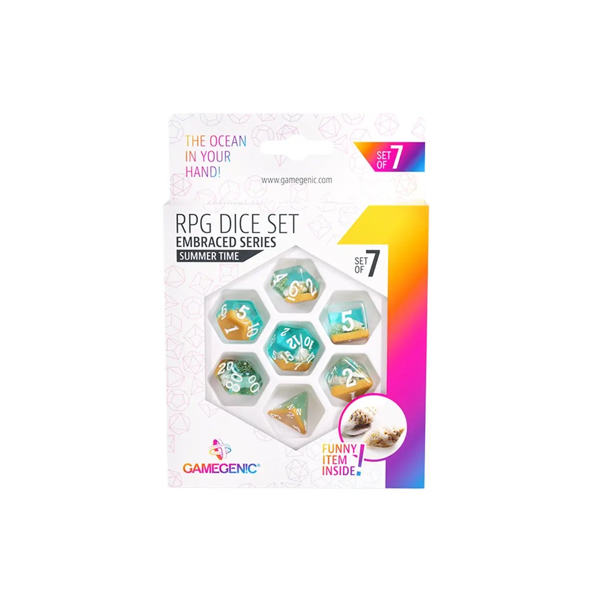 Embraced Series - Summer Time - Rpg Dice Set (7Pcs) 2