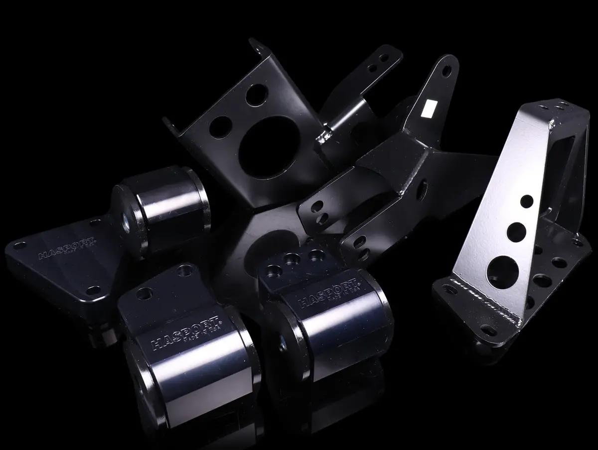 Hasport Billet Black K-Series Engine W/Awd Trans Mount Kit (Egkawdb) - 92-95 Civic / 94-01 Integra 1