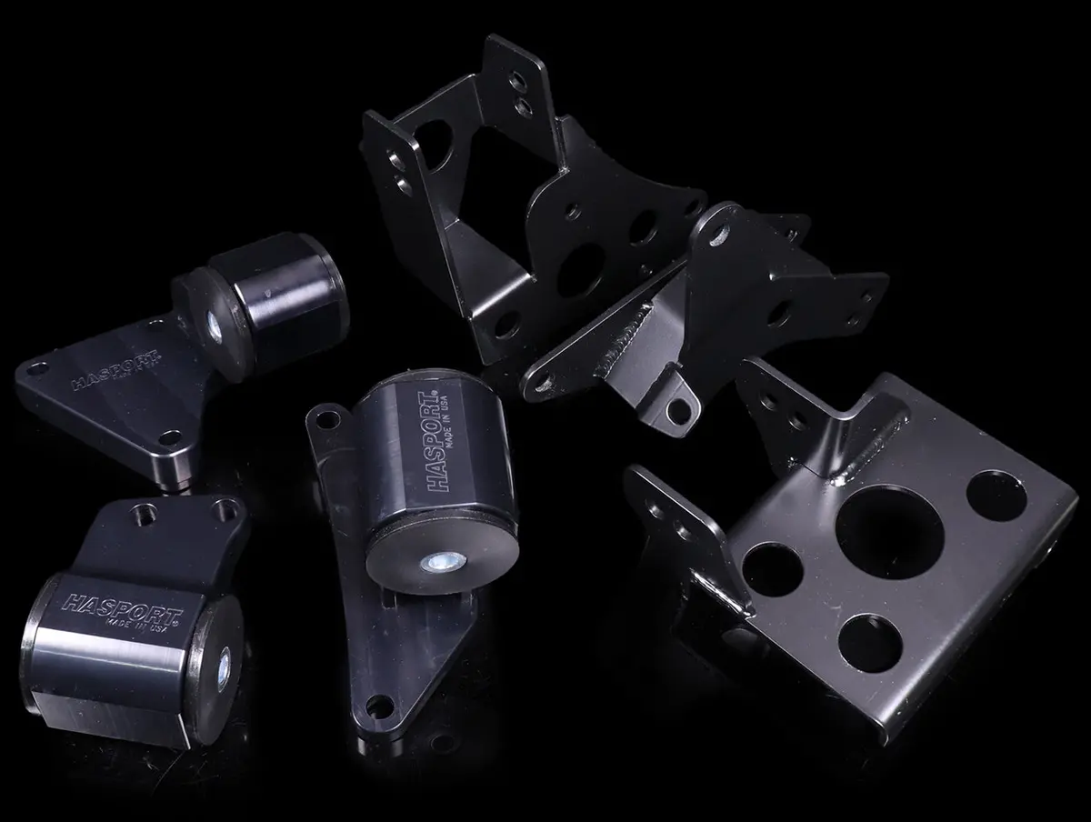 Hasport Billet Black K-Series Engine W/Awd Trans Mount Kit (Ekkawdb) - 96-00 Civic 1