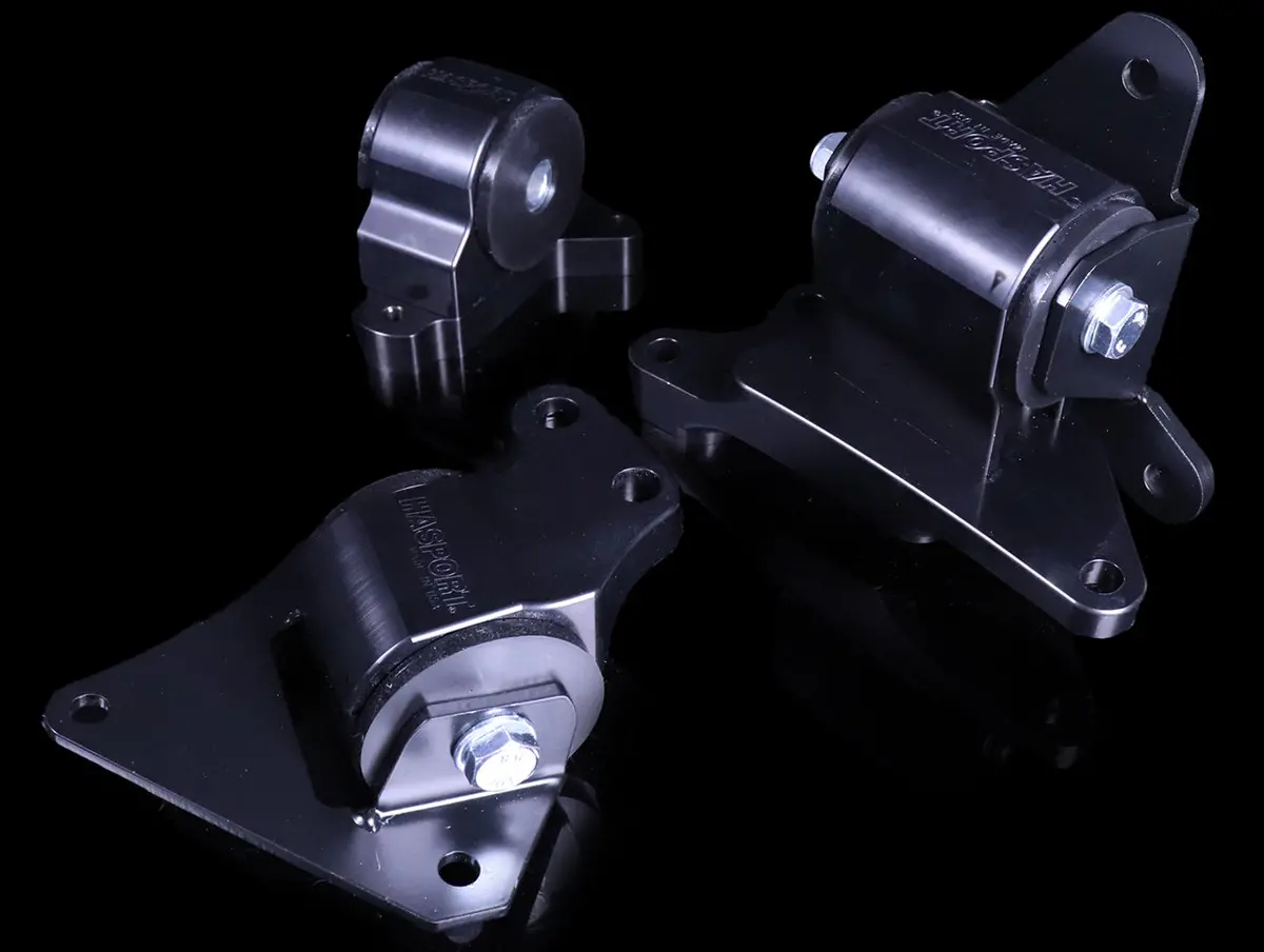 Hasport Billet Black Replacement Mounts - 02-05 Civic Si / 02-06 Rsx 1