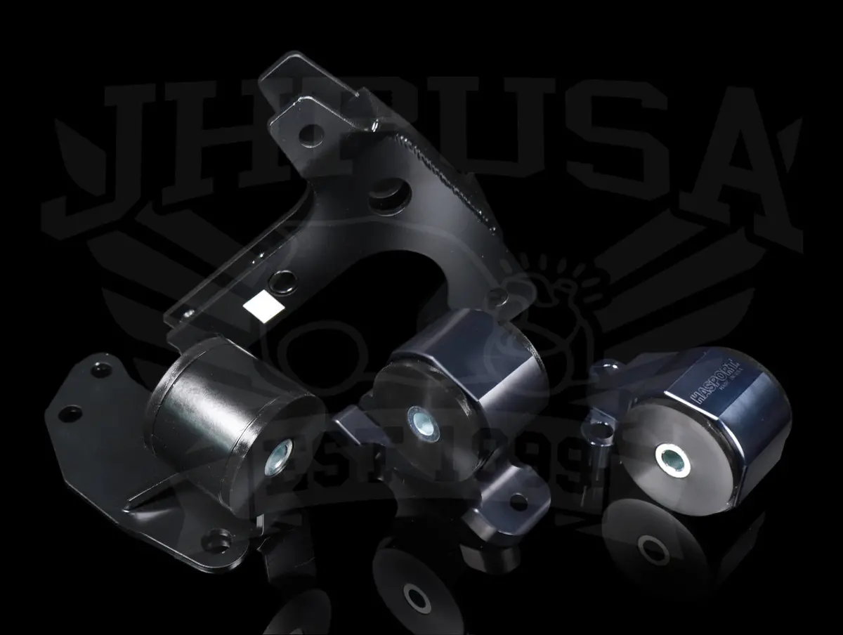 Hasport Billet Black B-Series Engine W/ Awd Trans Mount Kit (Efbawd) - 88-91 Civic/Crx 1