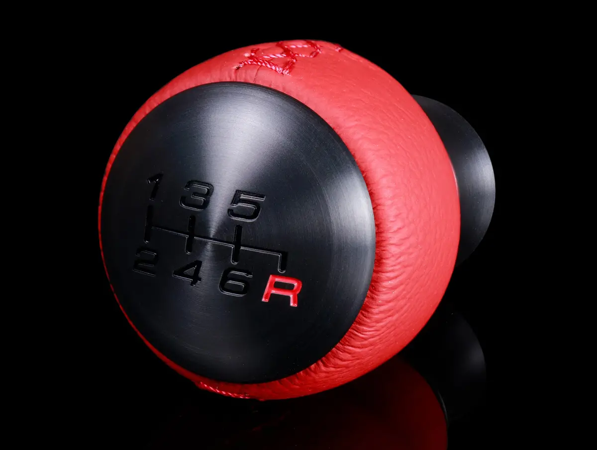 Honda Red Leather Black Alumite Shift Knob (6-Speed) - 2023+ Civic Type-R (Fl5) 2