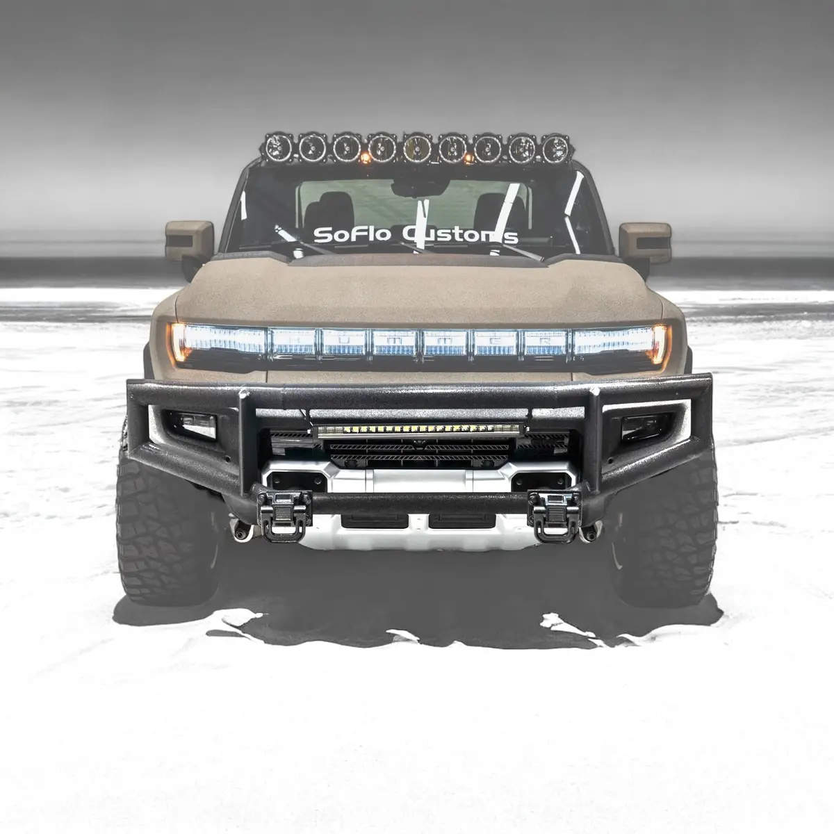 Gmc Hummer Ev Brush Guard Bull Bar Black Kevlar Finish 2021-2026 1
