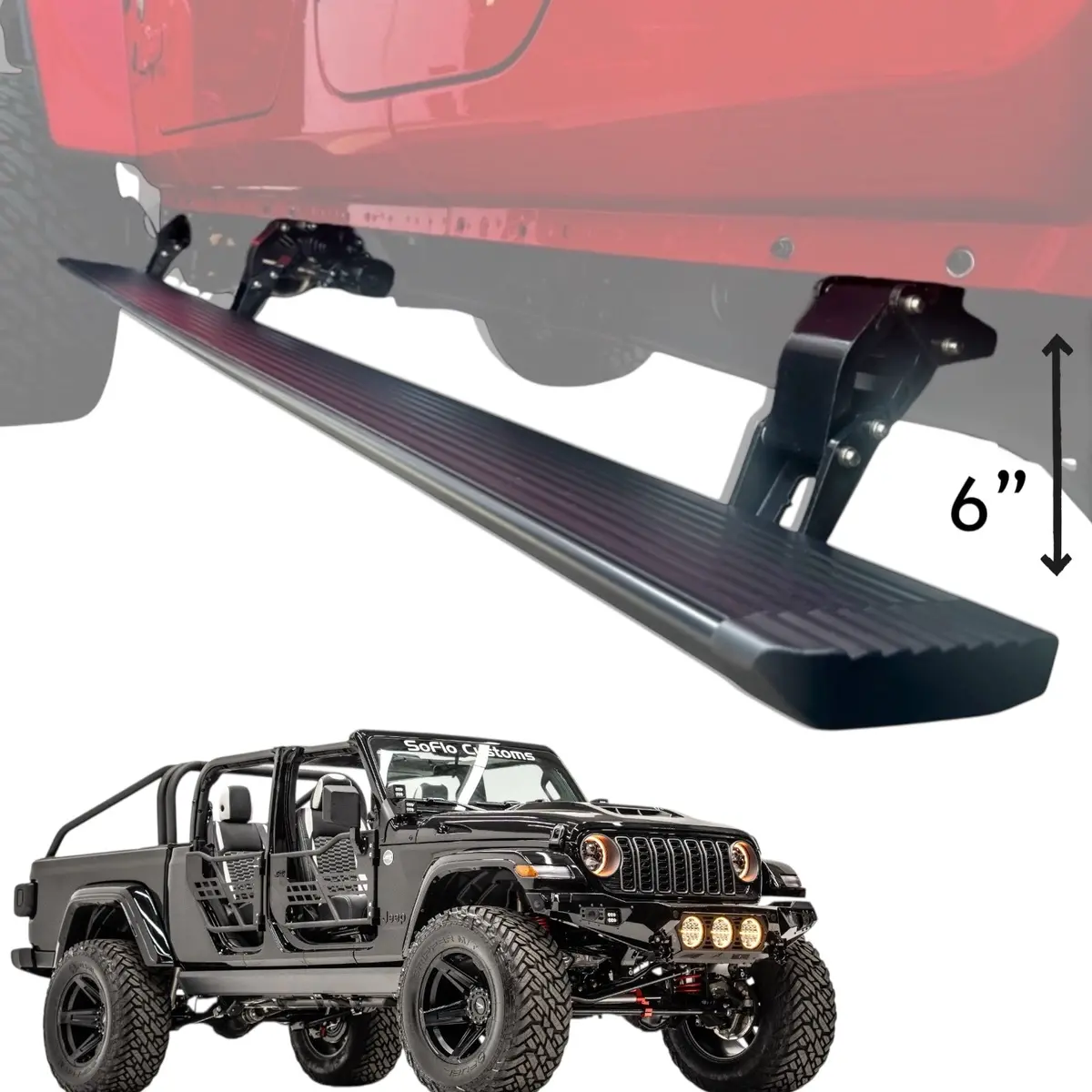 Jeep Gladiator 6 Inch Powersteps Running Boards 2020-2026 1