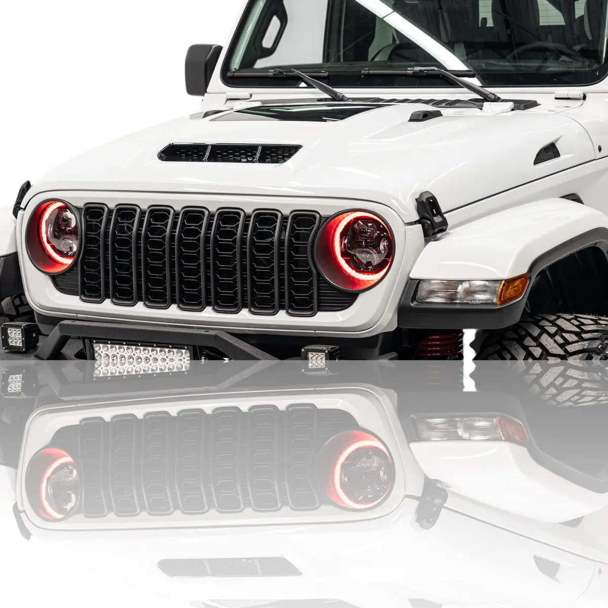 Jeep Gladiator Soflo Custom Hood With Glass Insert 2020-2026 1