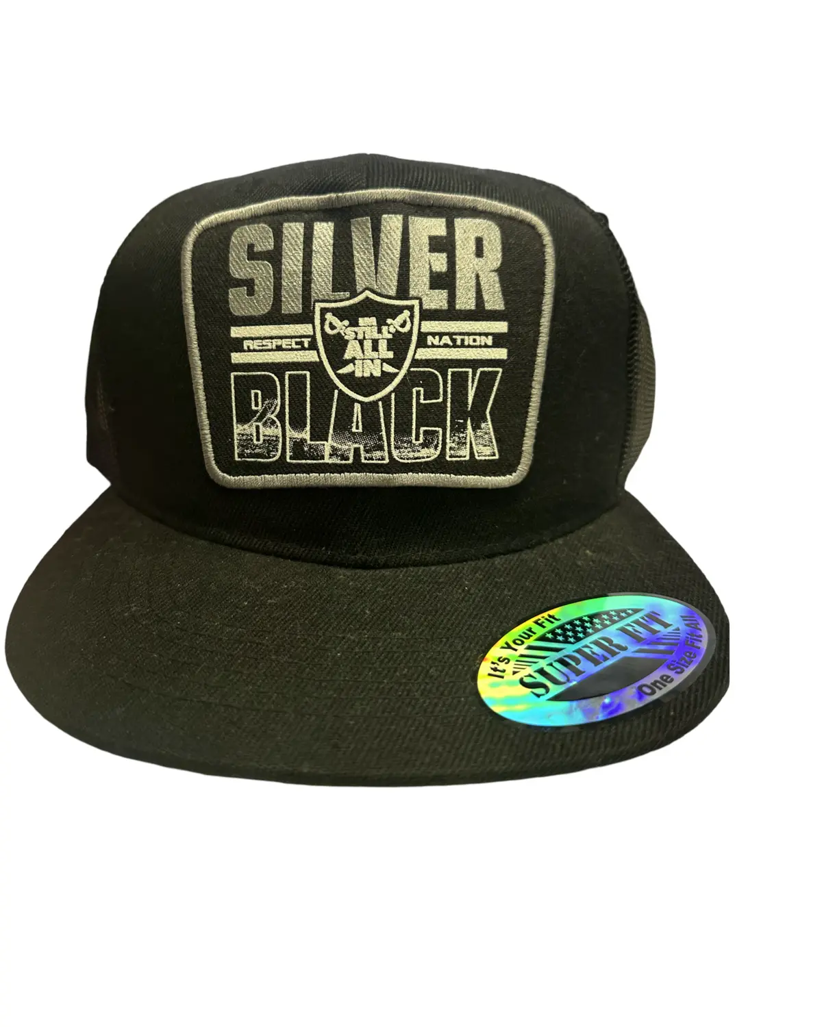 Raider Silver Black Snapback 1