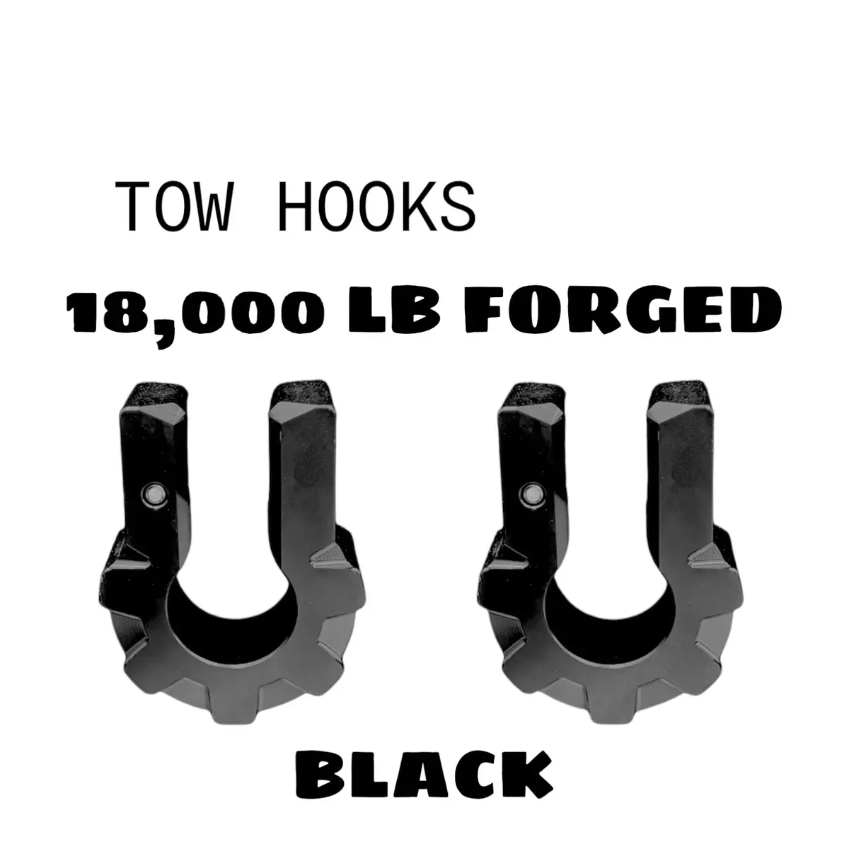Black Forged D Rings 18,000Lbs Tow Hooks 1