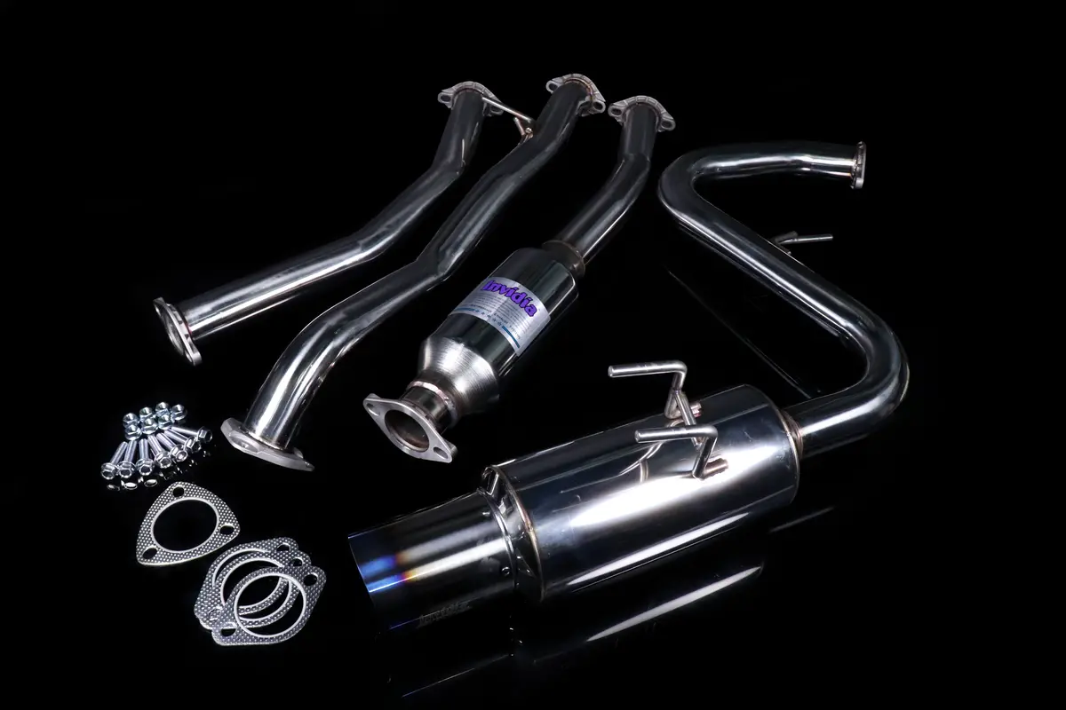 Invidia Single N1 Cat-Back Exhaust W/Ti Burnt Tips  - 2016-21 Civic Sedan 1