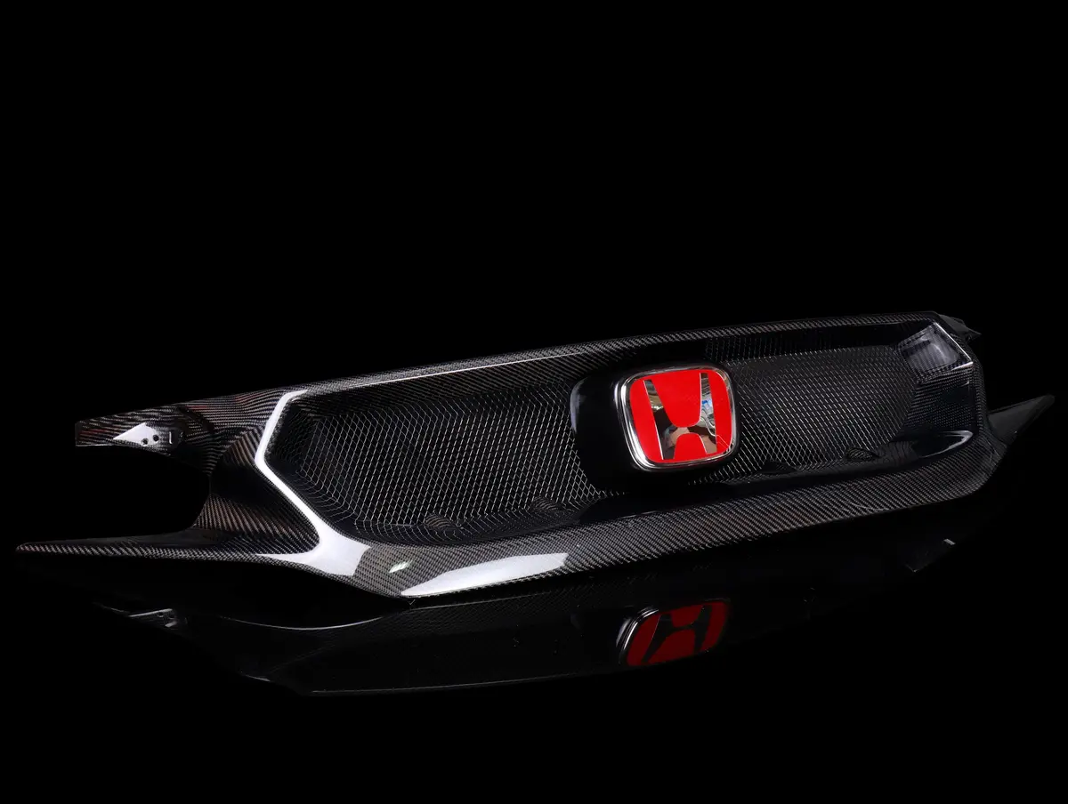 J's Racing Carbon Fiber Front Sport Grill - 2017-2021 Civic Type-R Fk8 3