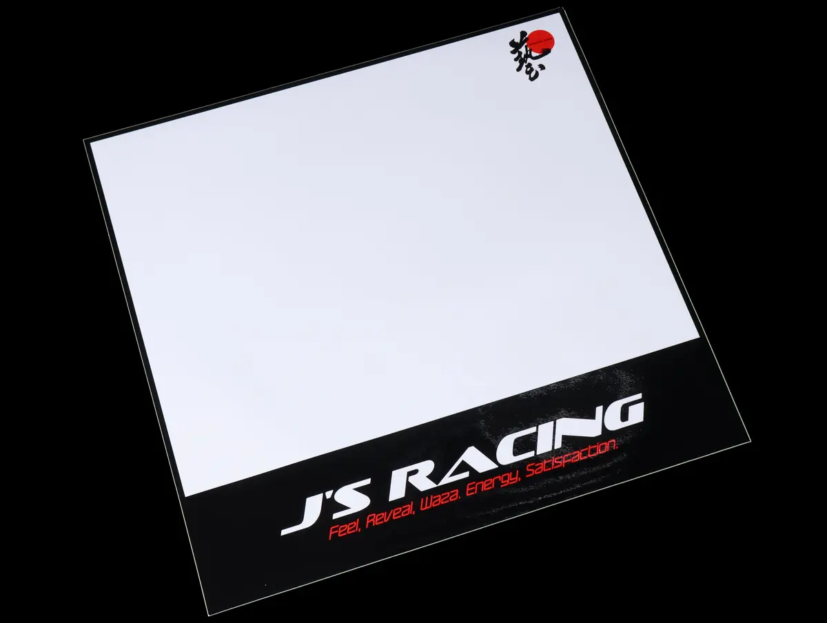 J's Racing Door Number Plate Decal 1