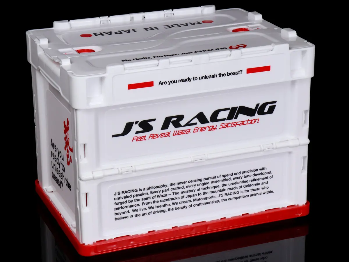 J's Racing Folding Storage Container - White 1
