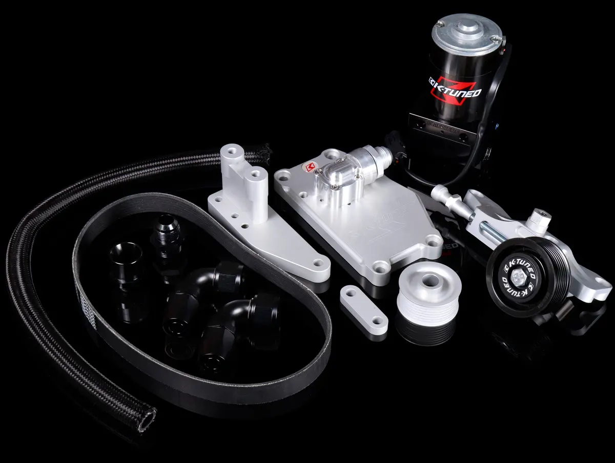 K-Tuned Complete K-Series Alternator Water Plate Kit W/ Electric Water Pump 1