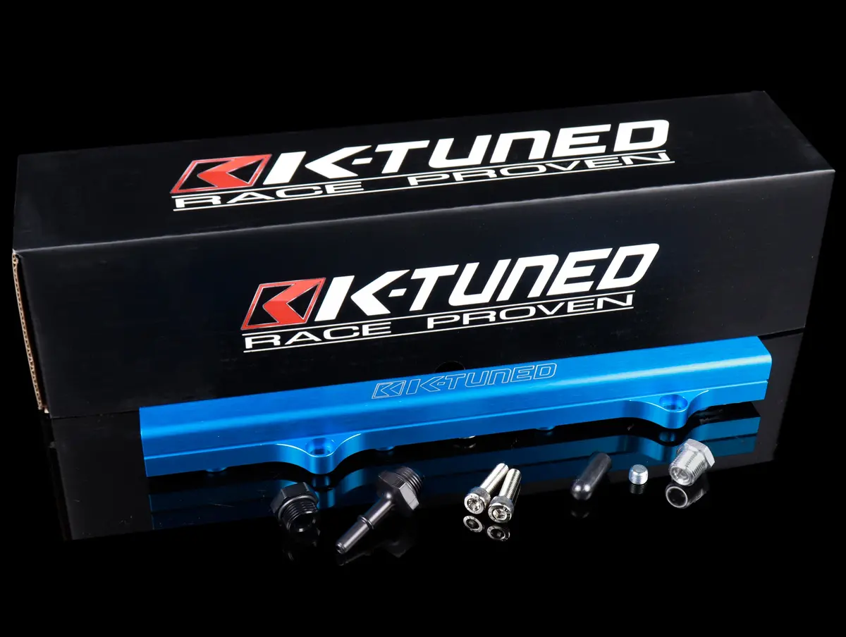 K-Tuned K-Series Fuel Rail - Blue - 02-11 Civic Si/Rsx/Tsx Efi Rail W/Iaa Delete Kit 1