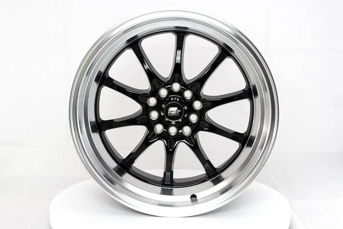 Mt11 - Black W/Machine Lip - 17X9.0 5X100/5X114.3 Offset +20 1