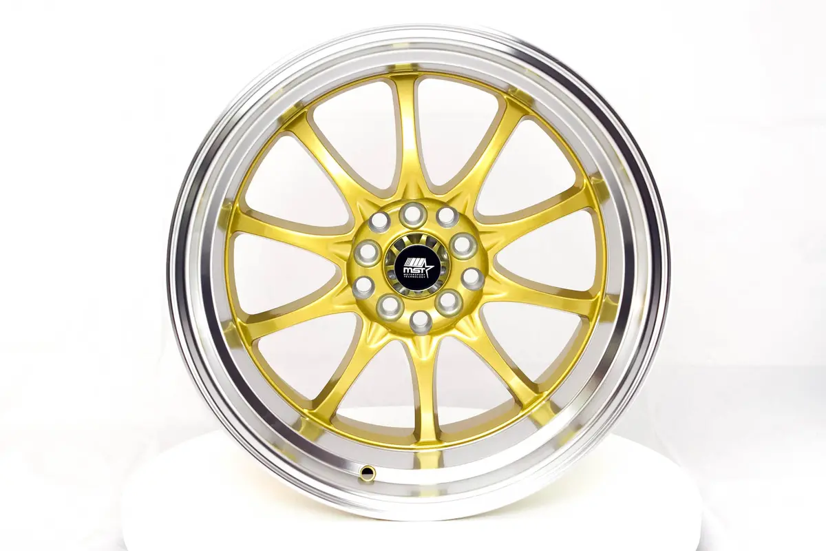 Mt11 - Gold W/Machined Lip - 17X9.0 5X100/5X114.3 Offset +20 1