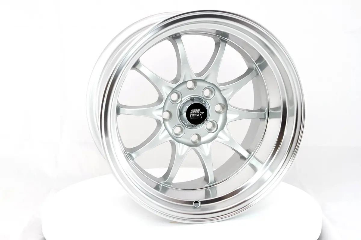 Mt11 - Silver W/Machined Lip - 15X8.0 4X100/4X114.3 Offset +0 2