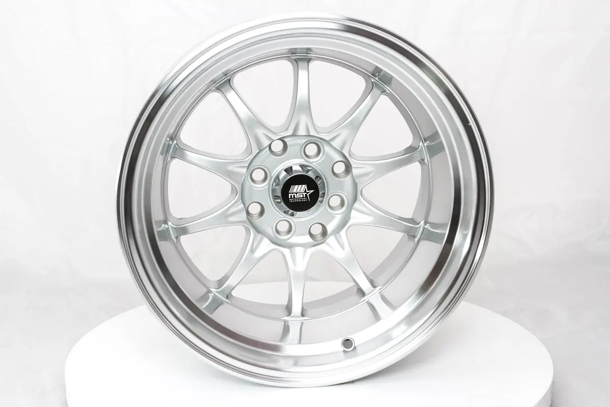 Mt11 - Silver W/Machined Lip - 15X9.0 4X100/4X114.3 Offset +0 1