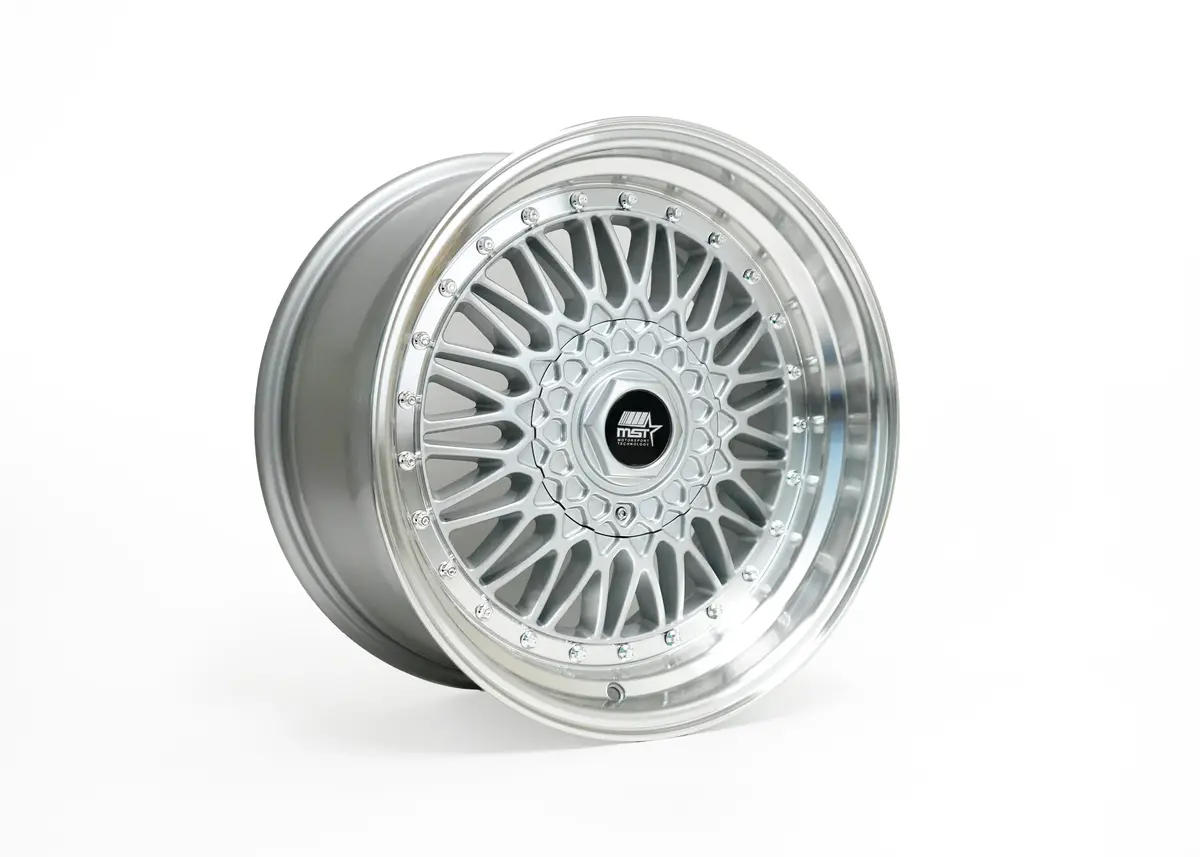 Mt13 - Silver W/ Machined Lip - 17X8.5 4X100/4X114.3 Offset +30 2