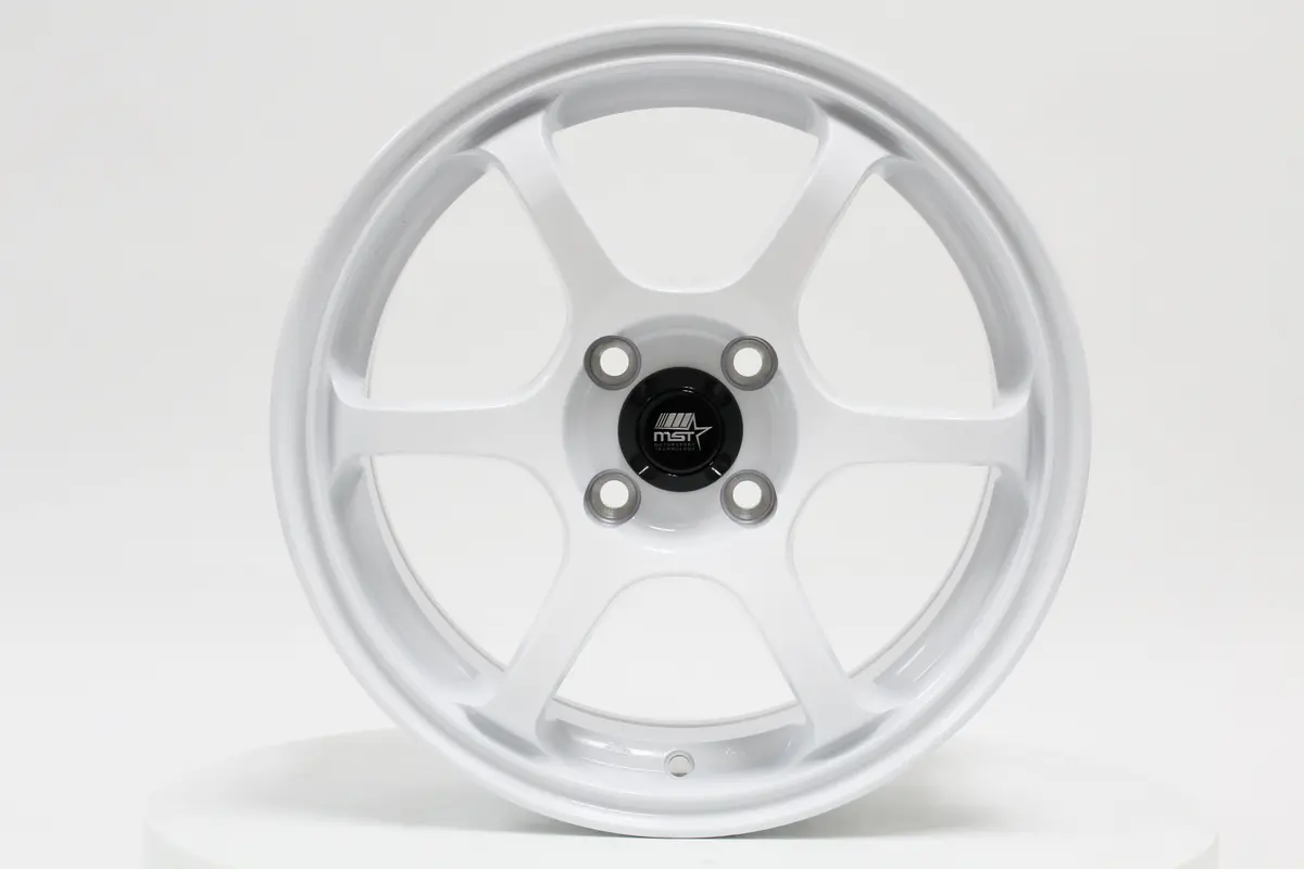Mt40 - Glossy White - 15X6.5 4X100 Offset +38 1