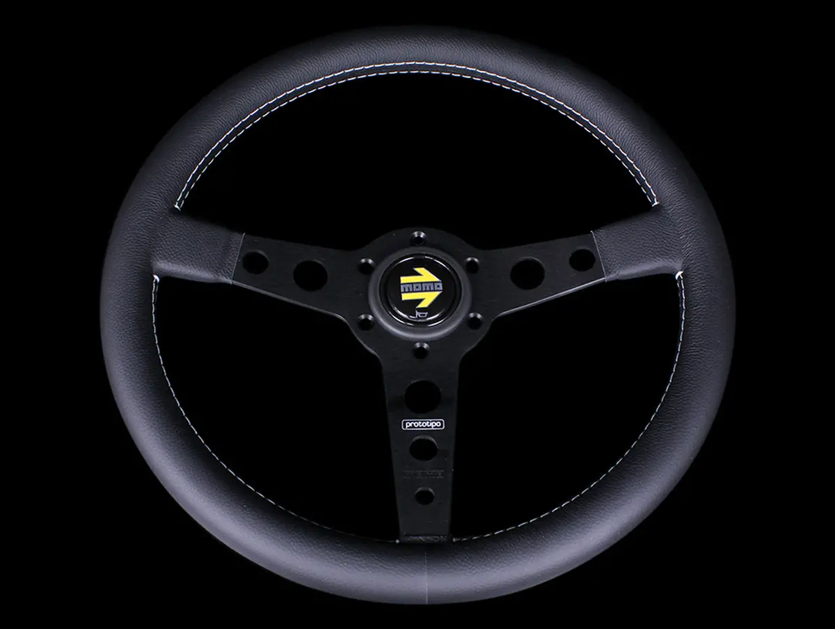 Momo 350Mm Prototipo Steering Wheel - Black Spoke 1