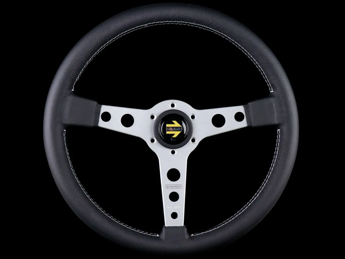 Momo 370Mm Prototipo Steering Wheel - Silver Spoke 1