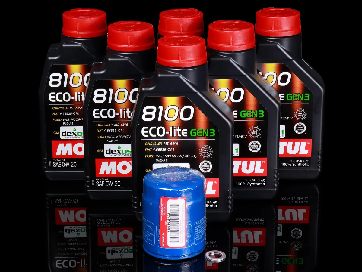 Motul 8100 Full Synthetic X Honda Filter Oil Change Kit - Civic Type-R Fk8/Fl5/De5 1