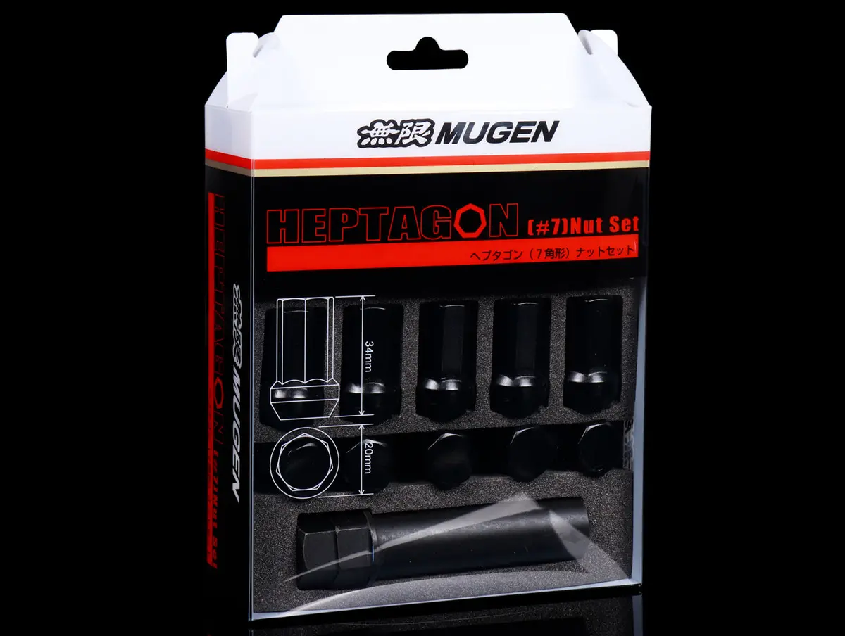 Mugen Black Lug Nut Set - Heptagon #7 1