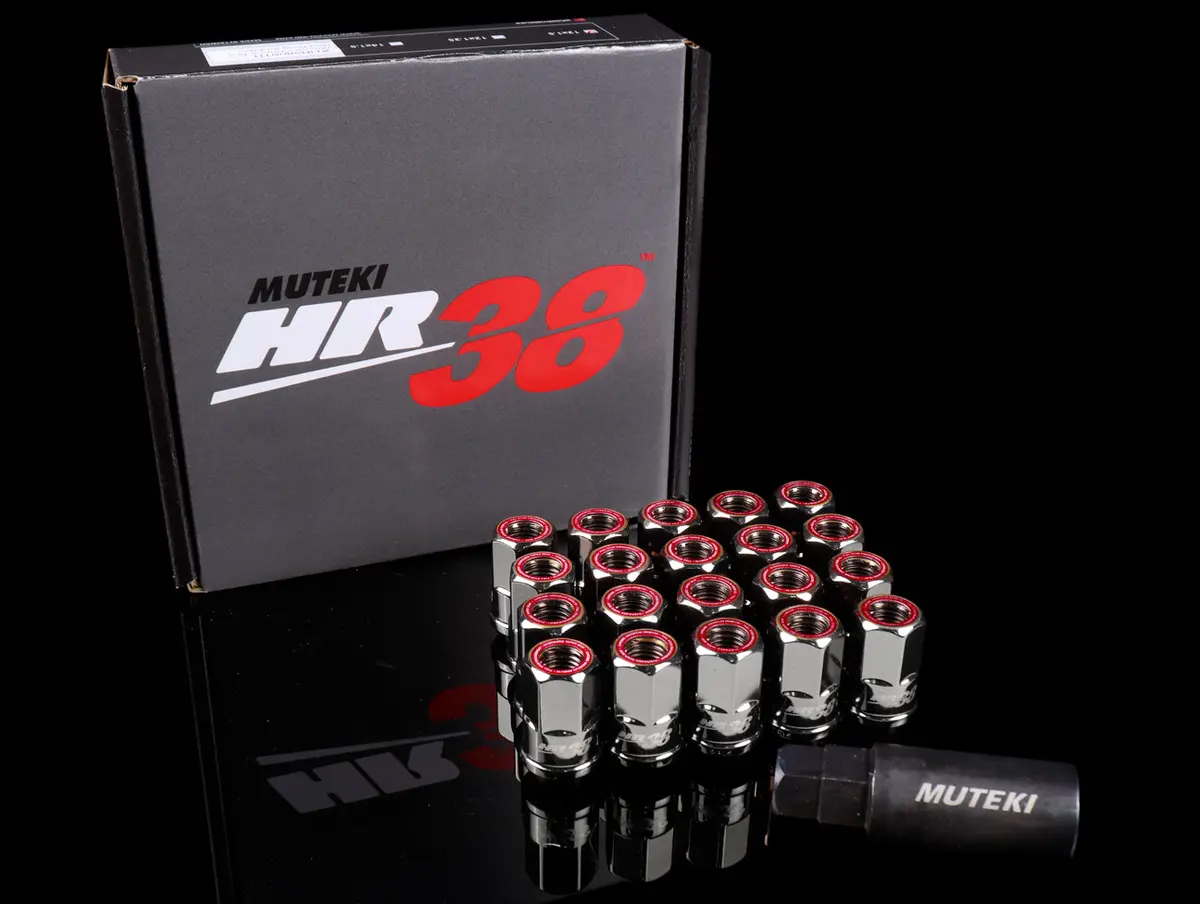 Muteki Hr38 12X1.50 Open End Lug Kit - Titanium Chrome 1