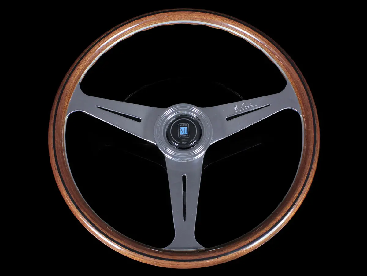 Nardi Classic Wood 360Mm Steering Wheel W/ Polished Spokes 1