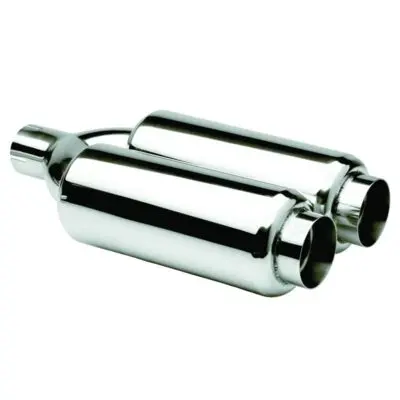 Terminal De Escape Inox Doble - Race Sport 1