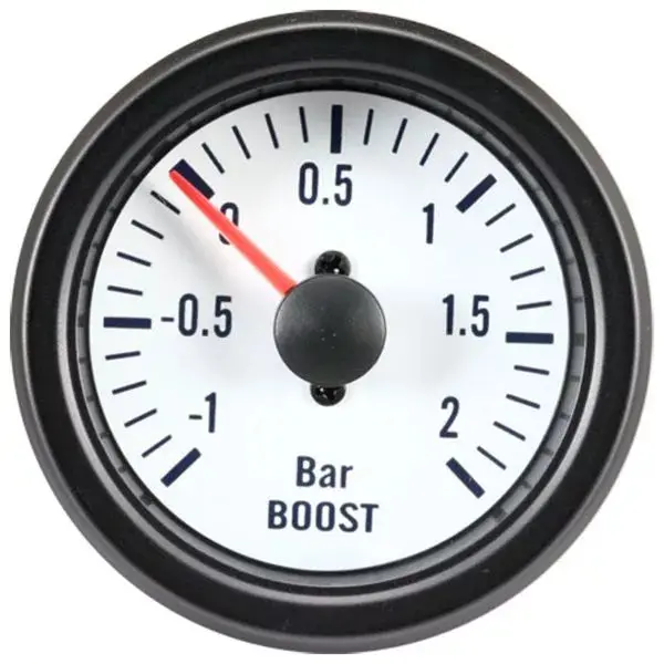 Manómetro Presión Turbo 52Mm- Serie Clásica Blanca (Auto Style) 1