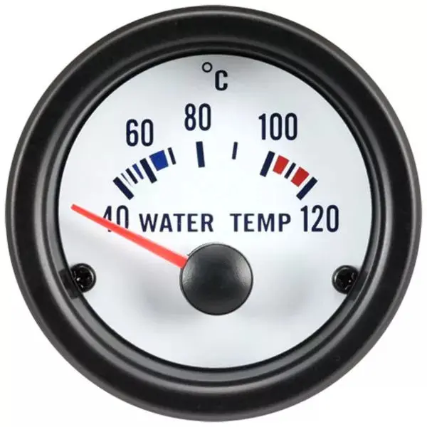 Manómetro Temperatura De Agua 52Mm- Serie Clásica Blanca (Auto Style) 1