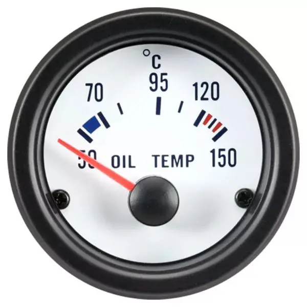 Manómetro Temperatura De Aceite 52Mm – Serie Clásica Blanca (Auto Style) 1