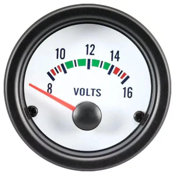 Voltímetro 52Mm- Serie Clásica Blanca (Auto Style) 1