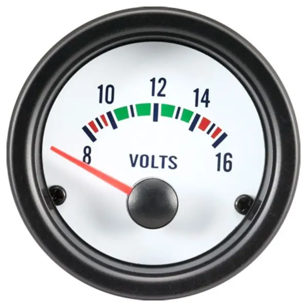 Voltímetro 52Mm- Serie Clásica Blanca (Autogauge) 1