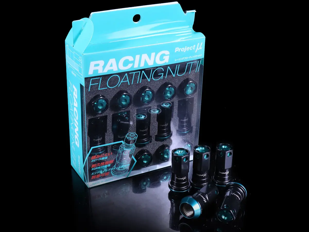 Project Mu Racing Floating Nut Ii - Black M12x1.50 1