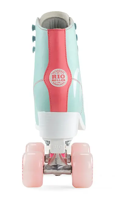 Rio Roller Script Quad Roller Skates - Teal/Coral 4