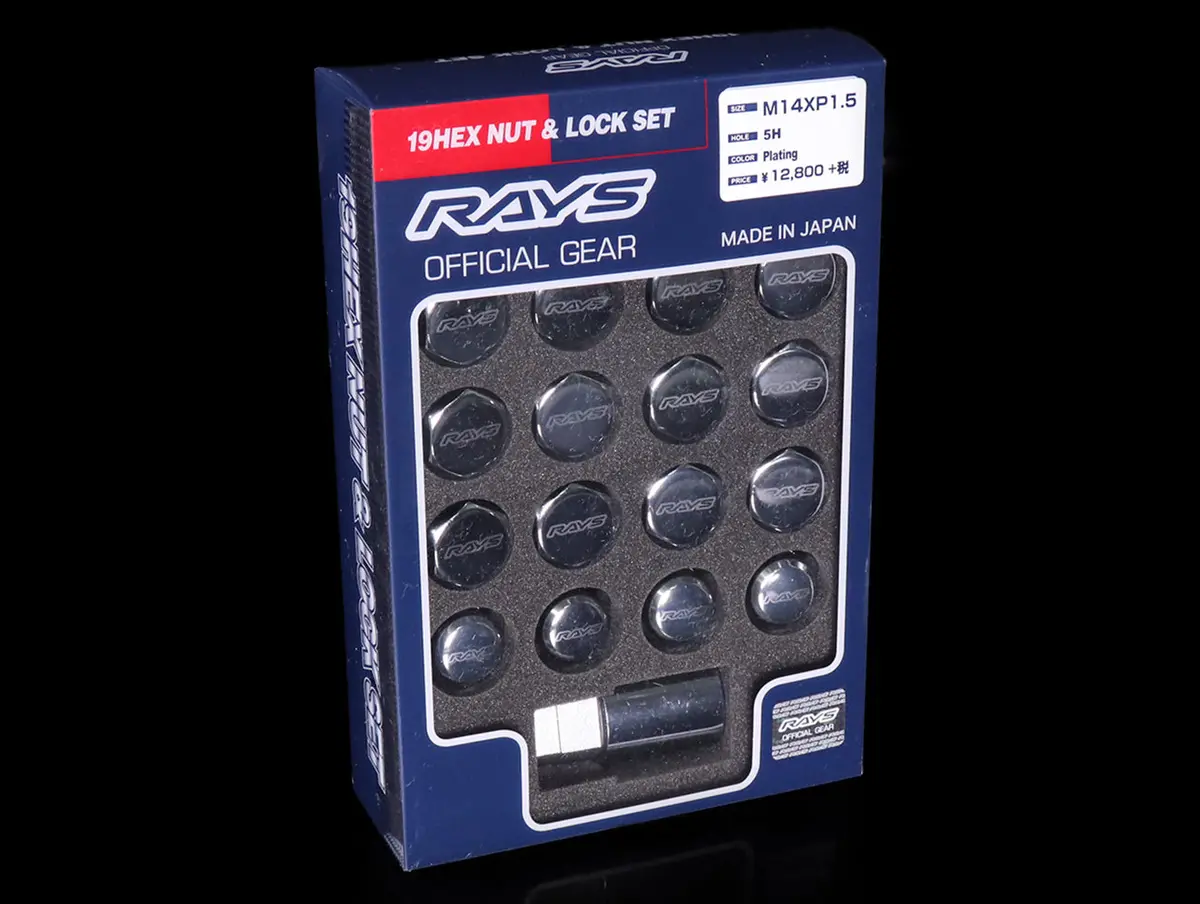 Rays 19 Hex Lug Nut & Lock Set - Chrome M14x1.50 1