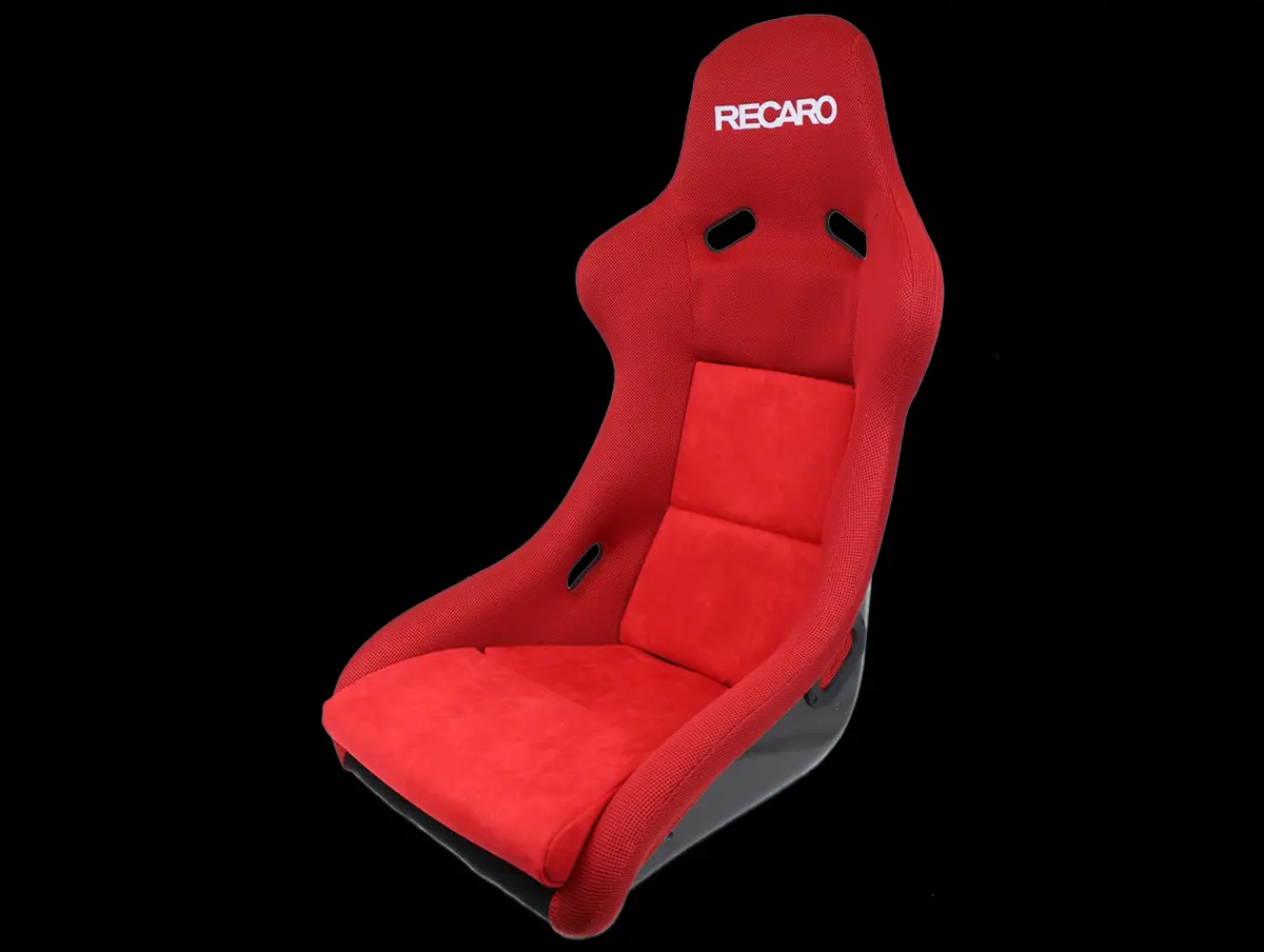 Recaro Pole Position - Jersey Red Bolster / Suede Red Insert / Silver Logo 1