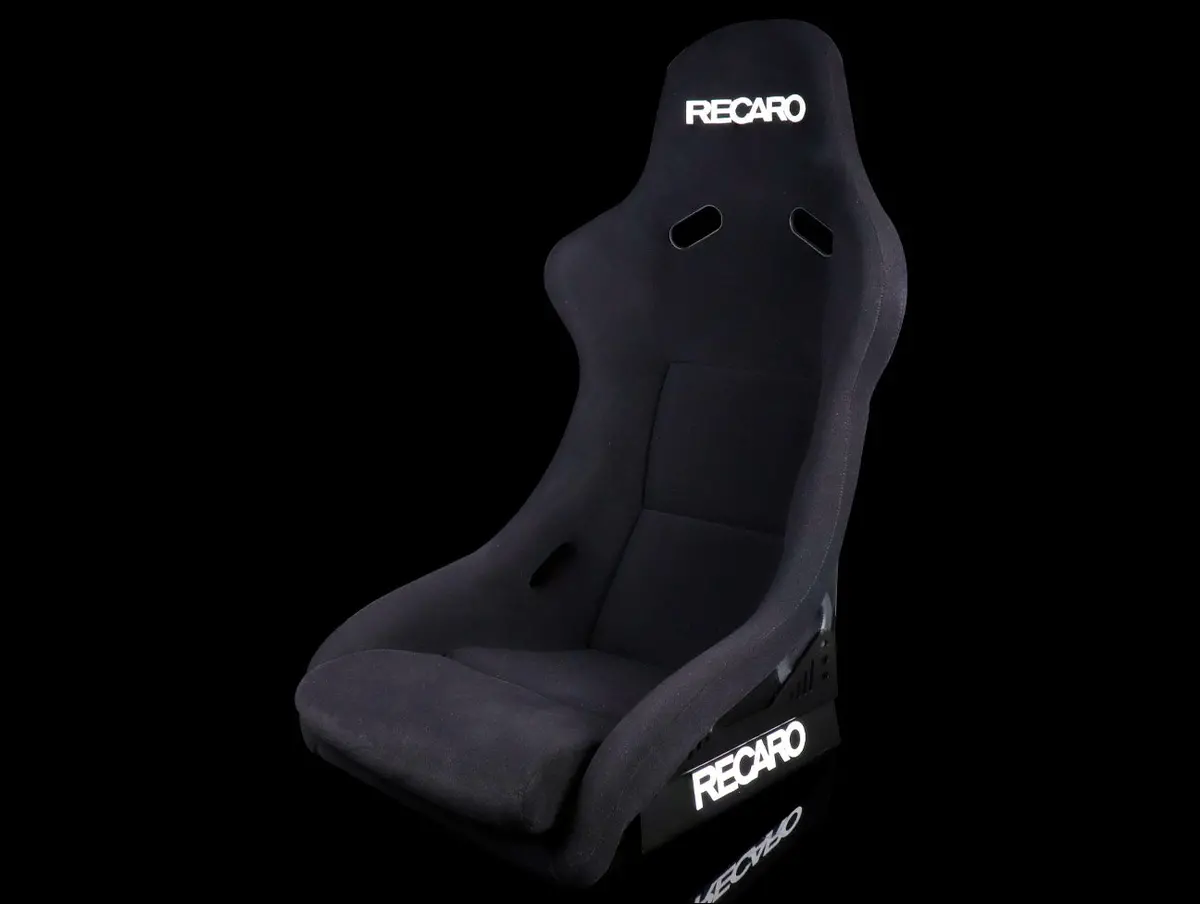 Recaro Pole Position - Velour Black Bolster / Velour Black Insert / White Logo 1