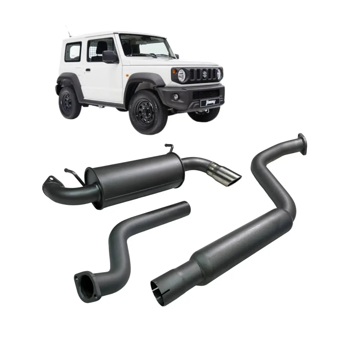 Redback 4X4 Performance 2.5" Cat-Back Exhaust (Jimny Models 2018-Current Glx & Lite 3-Door) 1